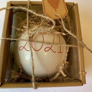 Rae Dunn 2021 White Ornament